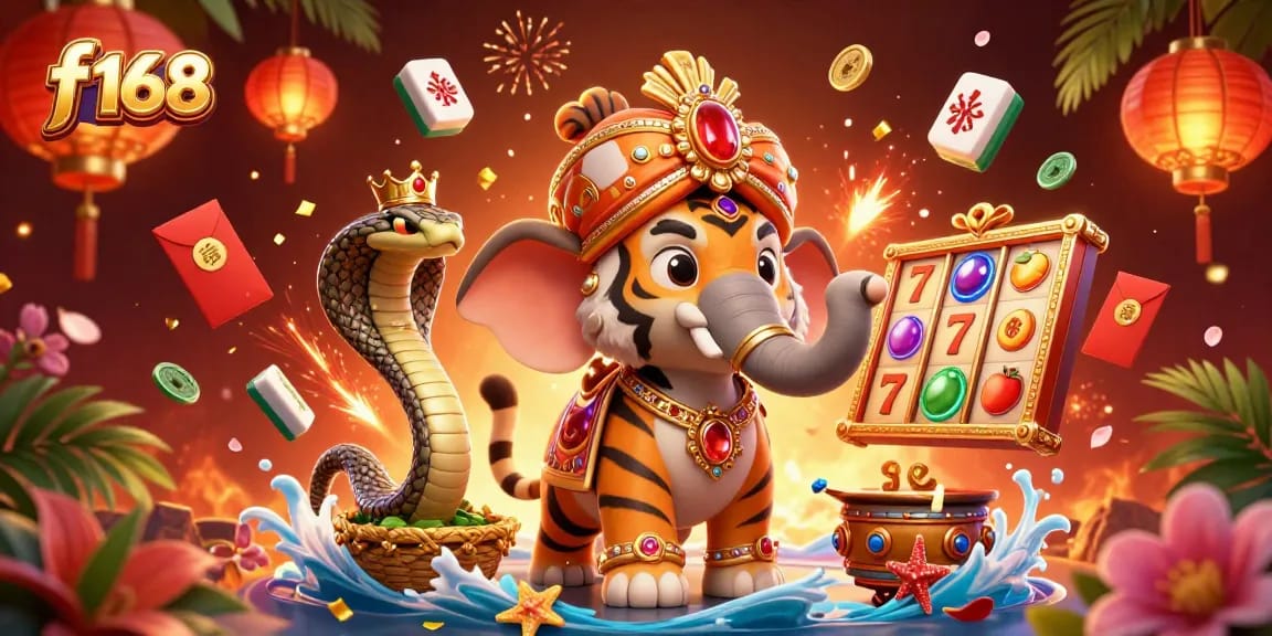 Experience thrilling gameplay at f 168 with vibrant characters and dynamic slot elements in a captivating casino setting.