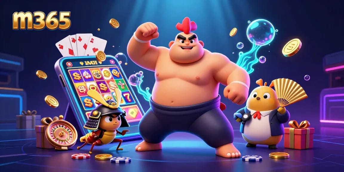 Experience thrilling m365 gambling moments with a powerful sumo wrestler rooster and dynamic game elements.