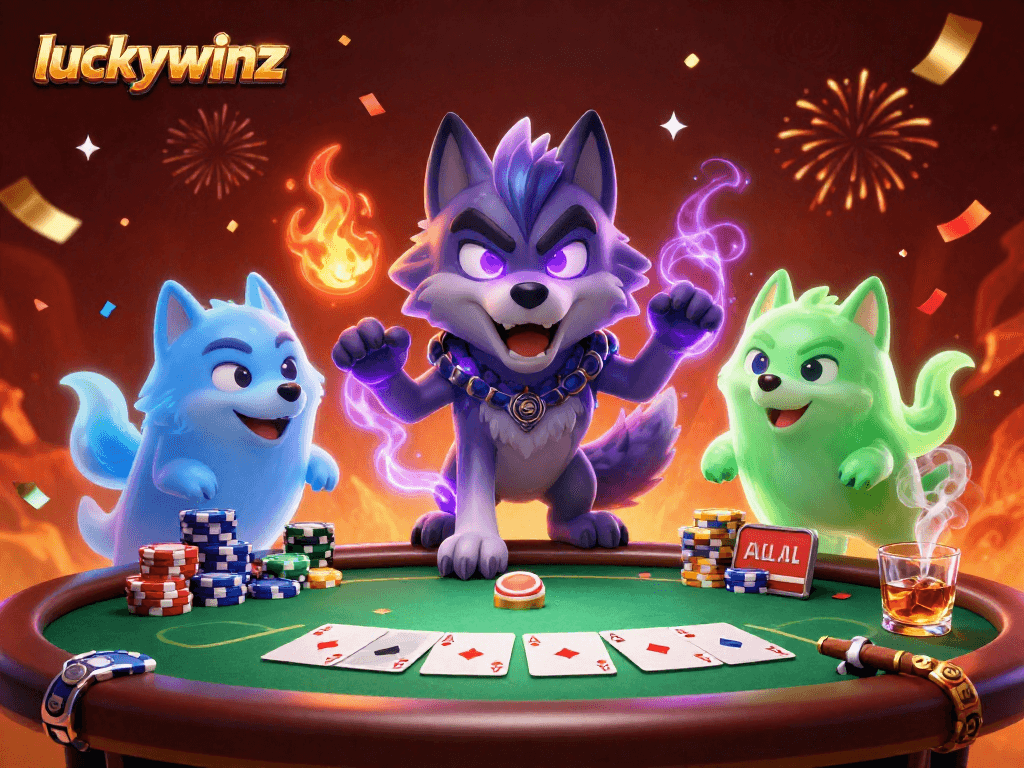 Experience thrilling gameplay at luckywinz with spectacular poker action among ghostly wolves.