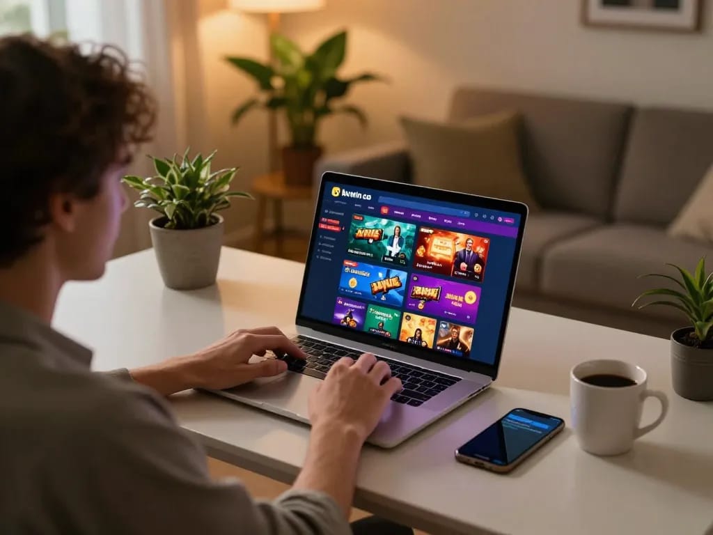 Kuwin co user engaged in exciting online gaming while reviewing strategies and enjoying comfort