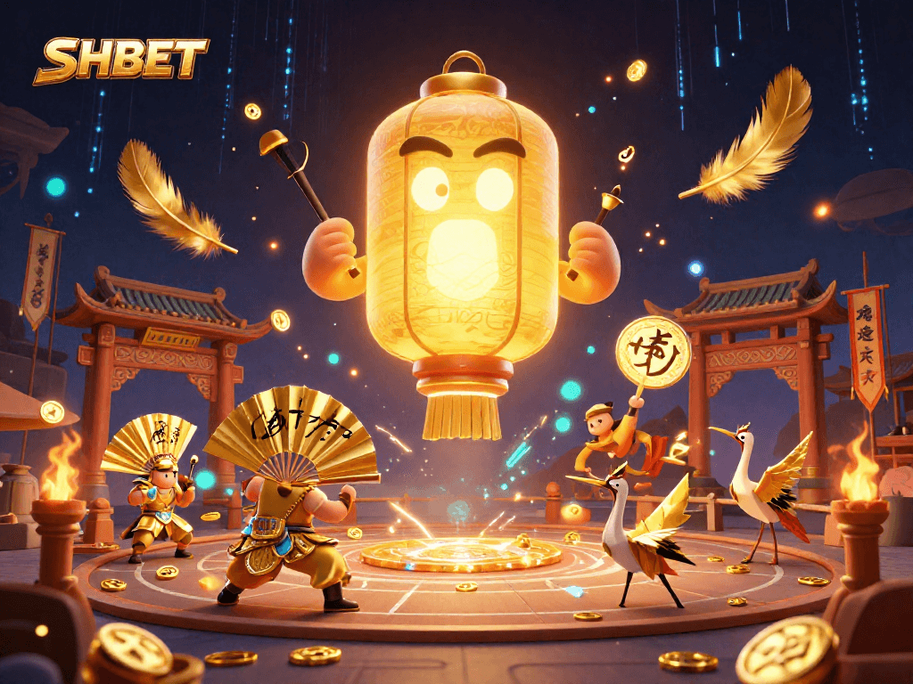 Experience SHBET’s electrifying casino atmosphere with vibrant characters and dynamic elements.