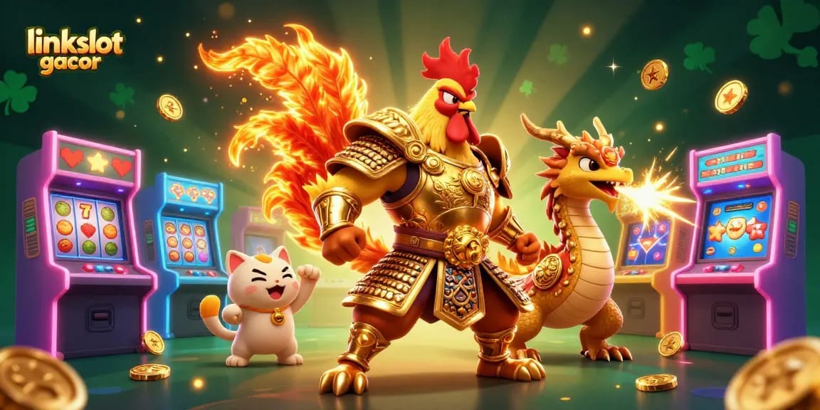 Engage with the vibrant world of link slot gacor featuring dynamic characters and slot game elements.