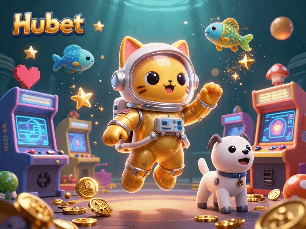 Experience winning thrills at Hubet with dynamic 3D gaming elements and vibrant characters.