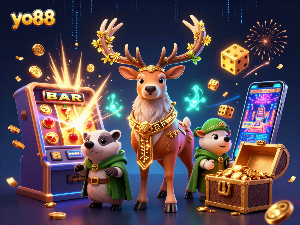 Experience the magic of yo88 with a dynamic casino showdown of mythical characters and vibrant gaming elements.
