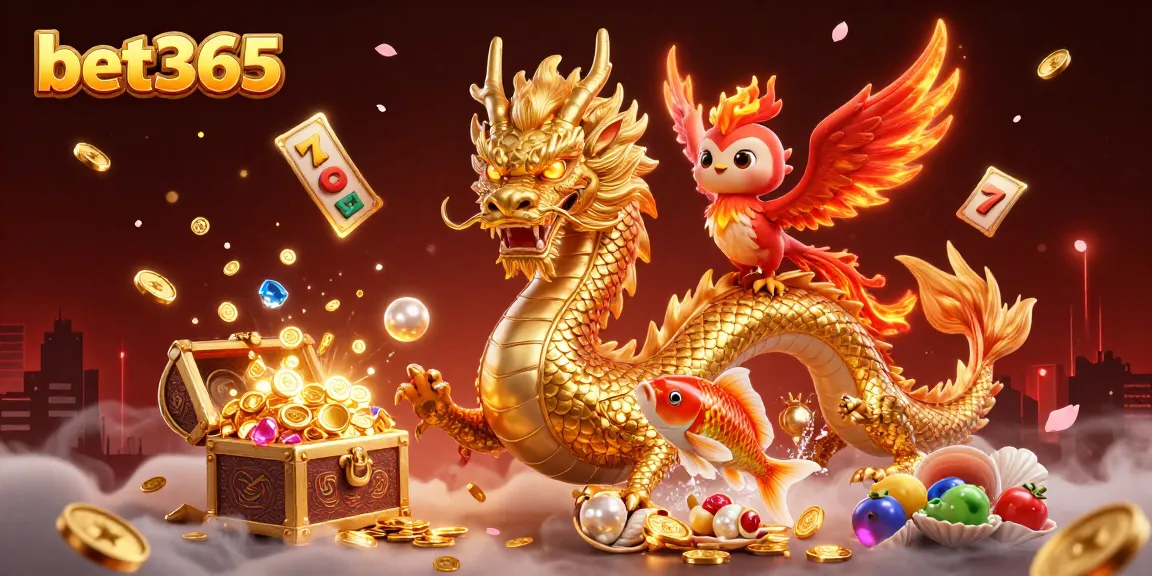 Experience thrilling bets with bet365 in a vibrant casino themed illustration.