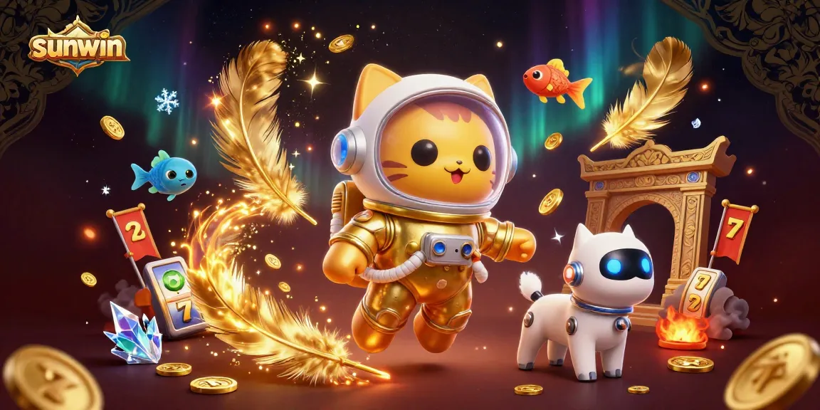 Experience the thrill of sunwin gaming with vibrant space-themed elements and dynamic casino imagery