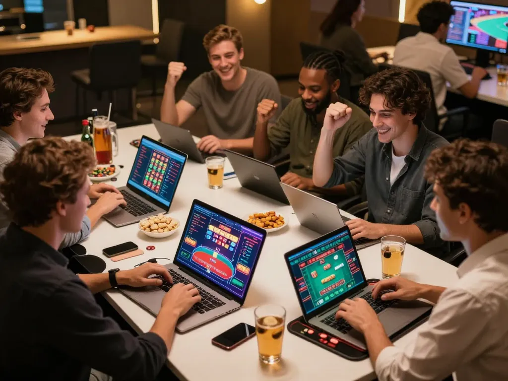 Nohu players enjoy thrilling online casino games together, showcasing smart gameplay and camaraderie.