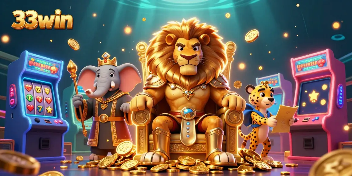 Join the lion king and his advisors for a thrilling gaming experience at 33win casino.