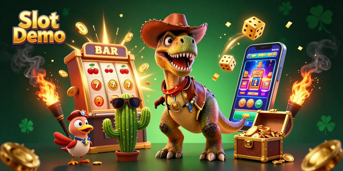 Experience the excitement of Slot Demo with captivating characters in a vibrant casino scene.