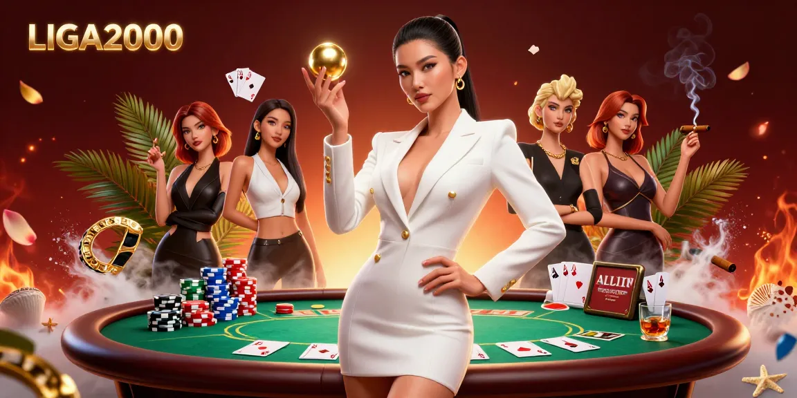 LIGA2000 menghadirkan aksi kasino yang mendebarkan dengan seorang wanita Asia yang menakjubkan menunjukkan poker taruhan tinggi dan elemen kemewahan.