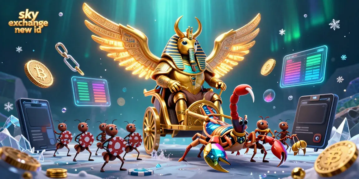 Experience thrill with sky exchange new id in a vibrant casino scene featuring a majestic scarab beetle and sparkling coins.