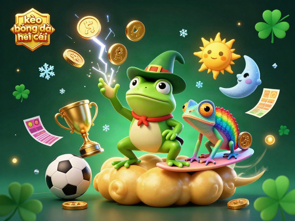 Engage in sports betting with kèo bóng đá nhà cái in this vibrant 3D scene featuring dynamic characters and elements.