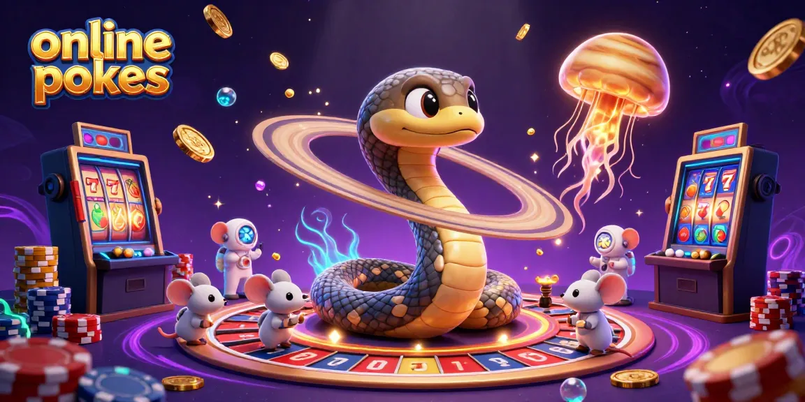 Experience thrilling online pokies with our vibrant cosmic scene showcasing a roulette wheel, astronauts, and gold coins.