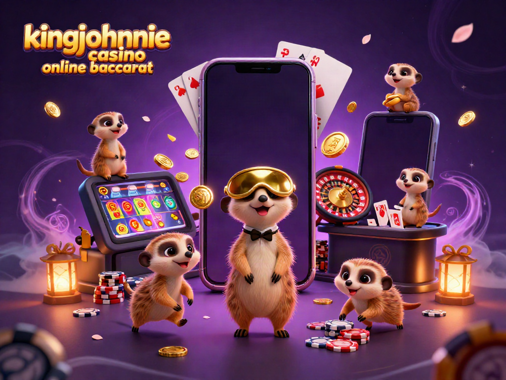 Experience kingjohnnie casino online baccarat with lively meerkats running a colorful casino operation.