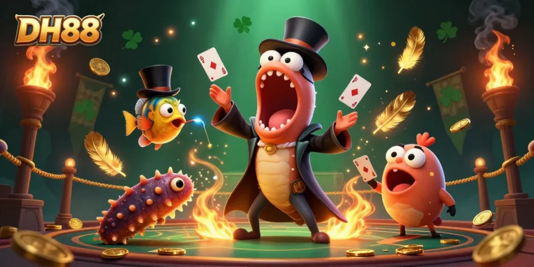 Engage in thrilling betting action at DH88 with a vibrant underwater scene full of excitement and energy.